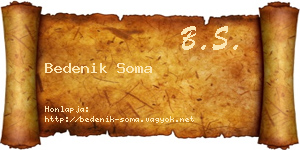 Bedenik Soma névjegykártya